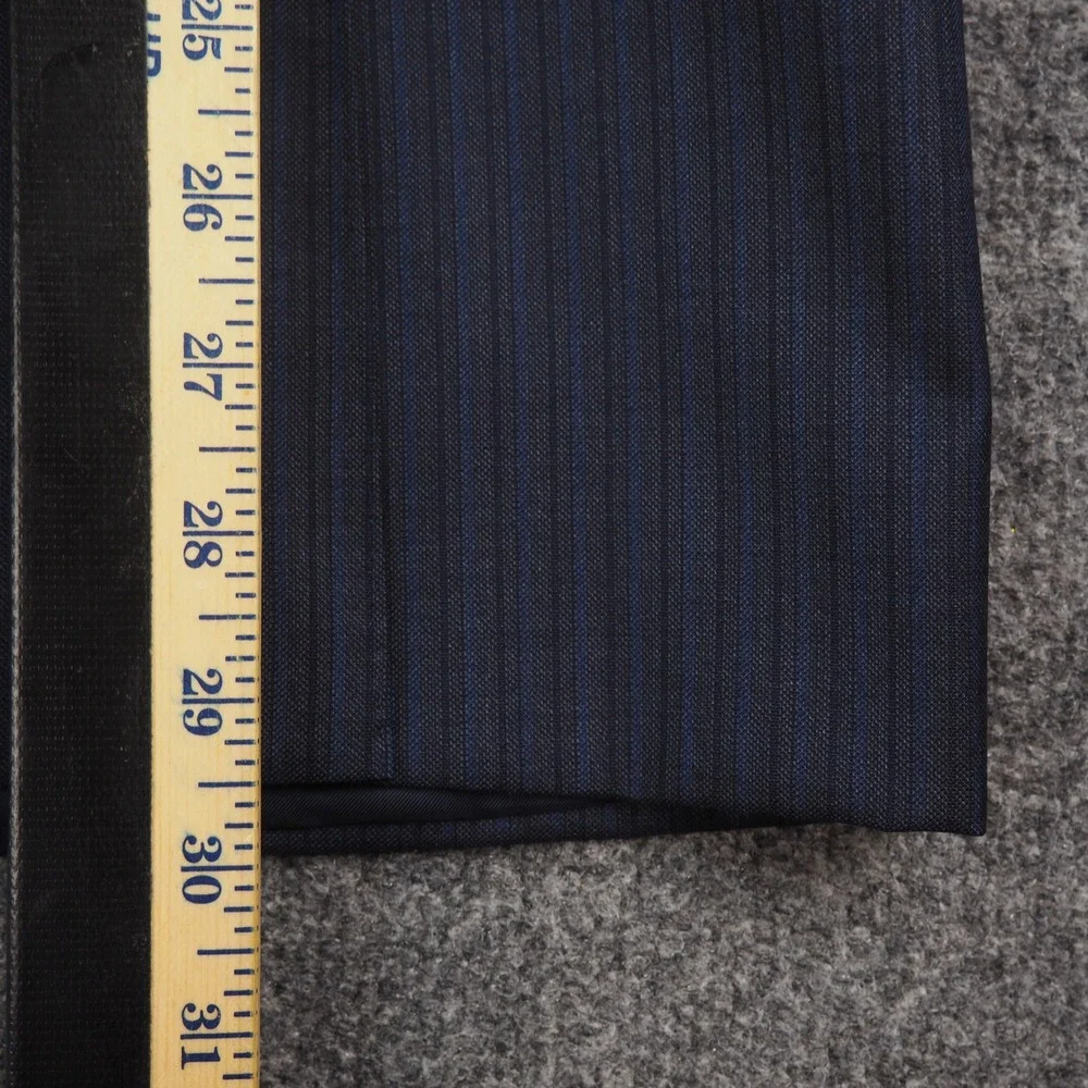 Canali Blazer Mens 46R Navy Blue Pinstripe Wool Luxury Made in Italy Sport Coat